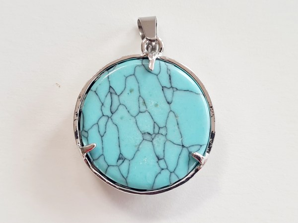 pendentif turquoise fleur de vie